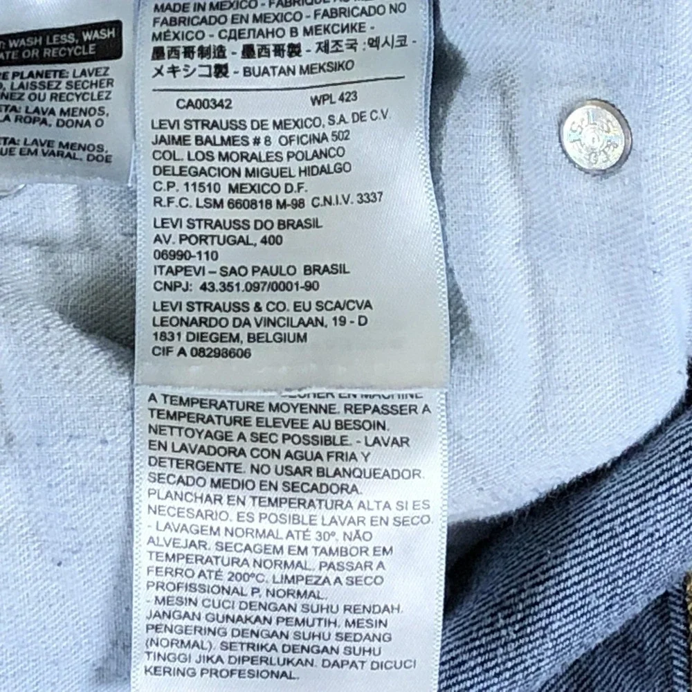 Levis 505 Jeans Mens 38x34 Blue Regular Fit Straight Leg Denim Med Wash Casual